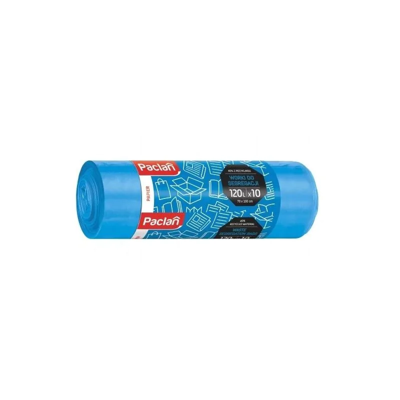 Saci menajeri - Saci menajeri Paclan, pentru hartie, 120 L , albastru, set 10 bucati, 70 x 100 cm