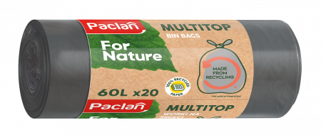 Casa - Saci menajeri reciclabili Paclan For Nature Multitop, 60 L, 70 x 60 cm, 20 buc