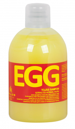 Ingrijire par - Sampon cu ou pentru par uscat si normal Kallos, 1000 ml