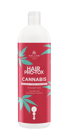 Sampon cu ule ide seminte de cannabis, cheratina si complex de vitamine Kallos Pro-Tox, 1000 ml