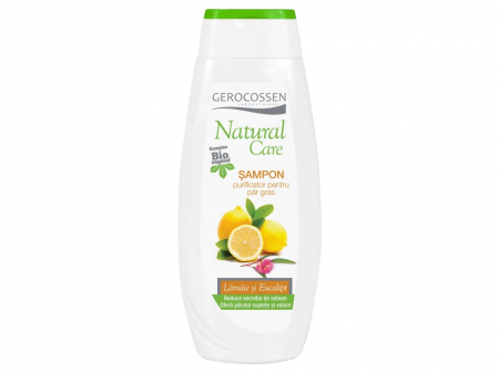 Sampon de par - Sampon purificator pentru par gras cu lamaie si eucalipt Gerocossen Natural Care, 400 ml