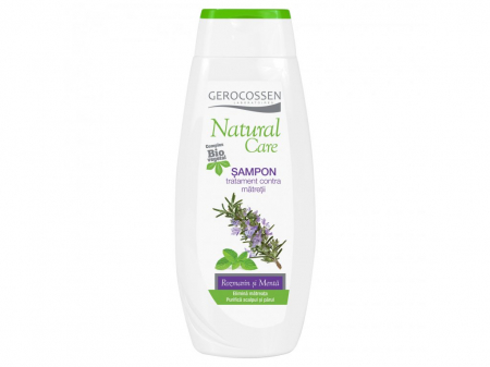Sampon de par - Sampon tratament contra matretii cu rozmarin BIO si menta Gerocossen Natural Care, 400 ml