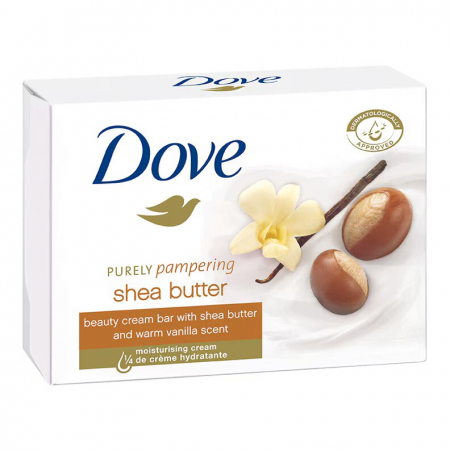 Sapunuri - Sapun crema Dove Shea Butter, 4 bucati x 90 g
