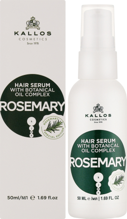 Tratamente si masca de par - Ser de păr Kallos, cu rozmarin și uleiuri botanice, 50 ml, pentru păr uscat și degradat