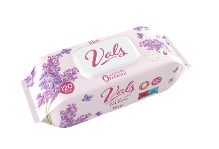 Ingrijire personala & Cosmetice - Servetele umede Vals cu Liliac, 120 buc