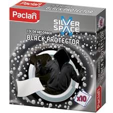Spalare si intretinere rufe - Set 10 servetele de rufe anti-decolorare Paclan Silver Space Black