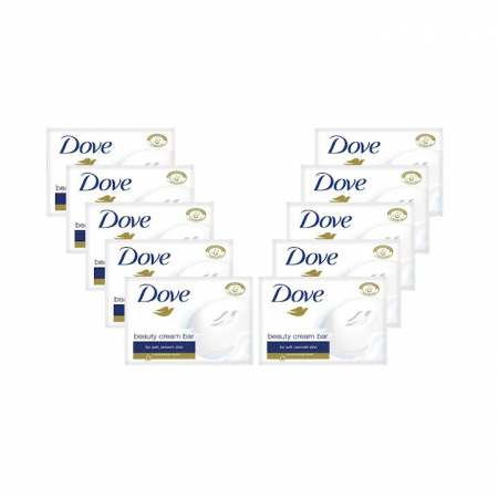 Sapunuri - Set 10 x Sapun solid Dove Original, 1/4 crema hidratanta, 90 gr