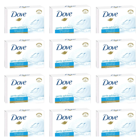 Sapunuri - Set 12 X Sapun solid exfoliant, dove, 90gr