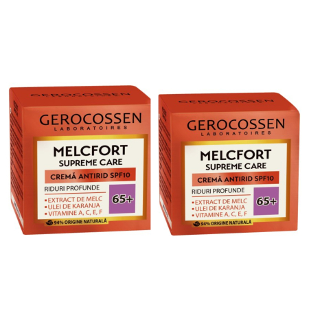 Ingrijire personala & Cosmetice - Set 2 X Crema antirid Spf 10 Gerocossen Melcfort Supreme Care, Riduri Profunde 65 +, 50 ml