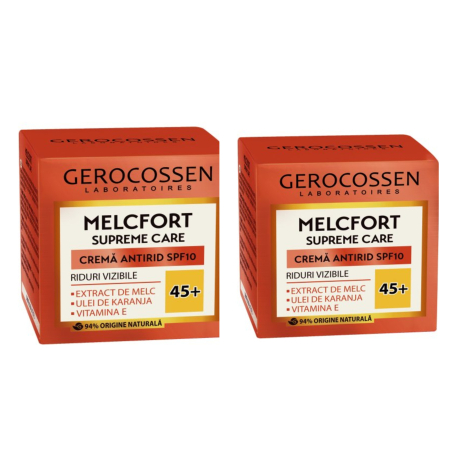 Ingrijire personala & Cosmetice - Set 2 X Crema antirid Spf 10 Gerocossen Melcfort Supreme Care, Riduri Vizibile 45 +, 50 ml