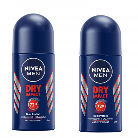 Ingrijire personala & Cosmetice - Set 2 x deodorant roll-on NIVEA MEN Dry Imapct, 50 ml
