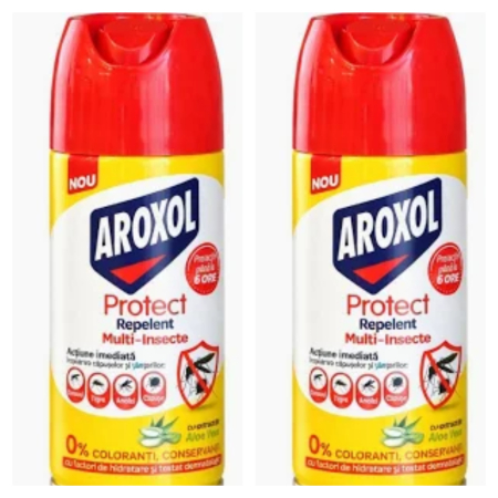 Insecticide & capcane - Set 2 X Spray Protect Repelent Multi-Insecte Capuse si Tantari, Aroxol, 100 ml