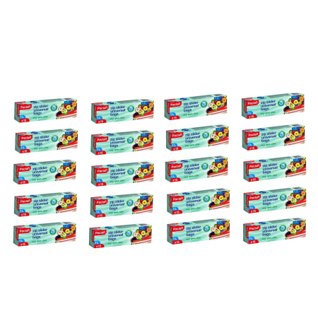 Curatenie & intretinere - Set 20 x Pungi alimentare cu inchidere cu fermoar Paclan Zip Slider 1l 15buc