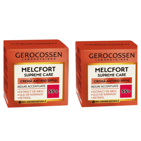 Ingrijire personala & Cosmetice - Set 2XCrema antirid Sp f 10 Gerocossen Melcfort Supreme Care, Riduri Accentuate 55 +, 50 ml