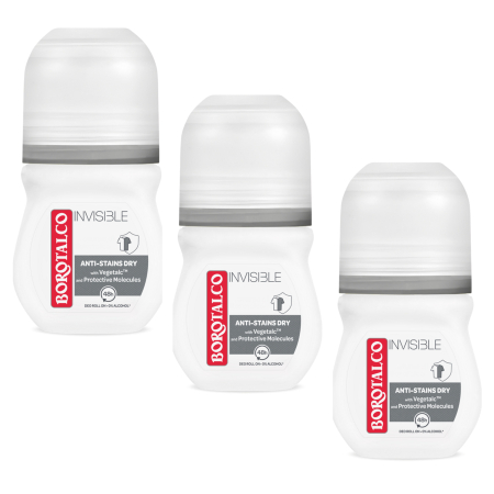 Ingrijire personala & Cosmetice - Set 3 X Deodorant Roll-on Borotalco Invisible, 50ml