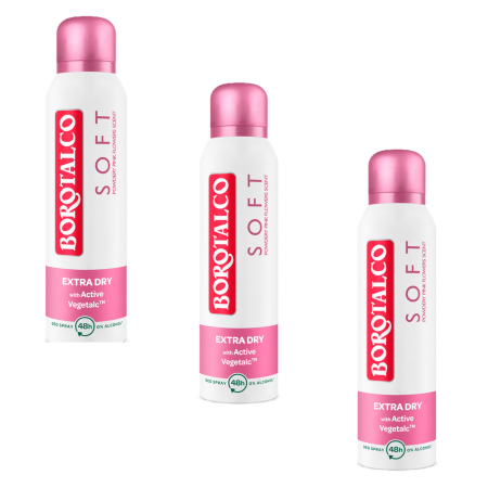 Ingrijire personala & Cosmetice - Set 3 X Deodorant spray Borotalco Soft, 150 ml