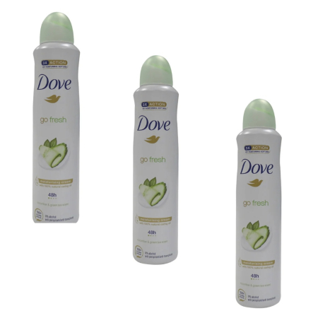 Ingrijire personala & Cosmetice - Set 3 X Deodorant spray Dove Go Fresh Cucumber & Green Tea, 250 ml