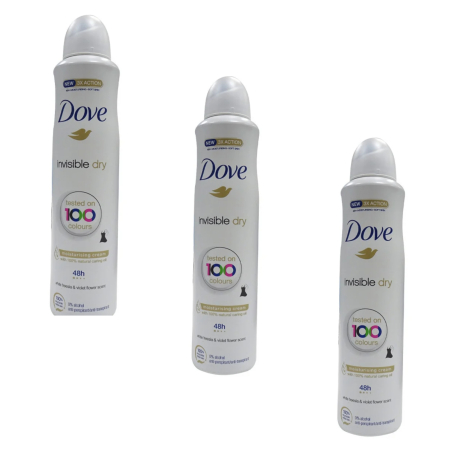 Ingrijire personala & Cosmetice - Set 3 X Deodorant spray Dove Invisible Dry, 250 ml