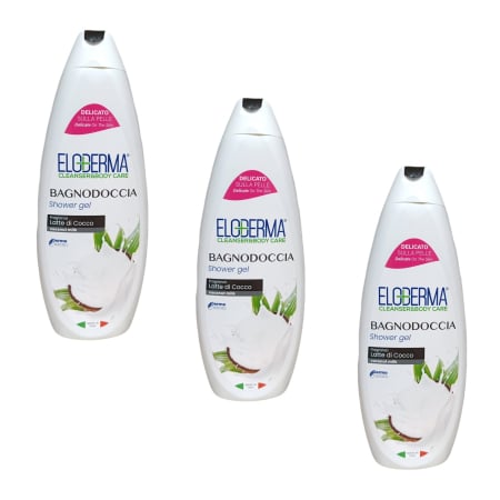 Ingrijire personala & Cosmetice - Set 3 X Gel de Dus Eloderma Lapte de Cocos, 600ml