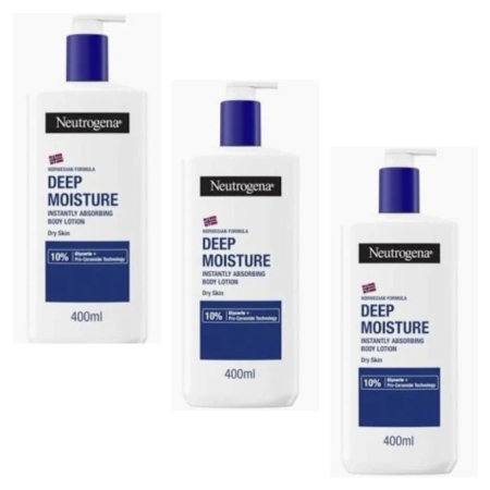Ingrijire personala & Cosmetice - Set 3 X Lotiune de corp cu absorbtie rapida Neutrogena Deep Moisture 400 ml