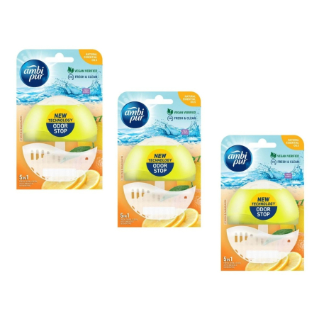 Casa - Set 3 X Odorizant pentru toaletă Lămâie și Mandarină 55 ml