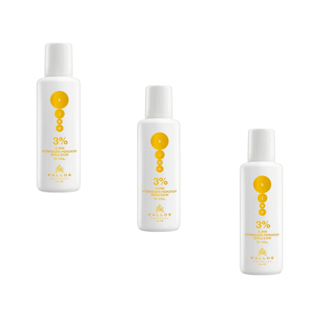 Vopsea de par si oxidant - Set 3 x Oxidant de păr Kallos 100 ml 3%