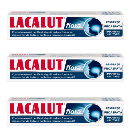 Ingrijire personala & Cosmetice - Set 3 X Pasta de dinti Lacalut Flora, 75 ml