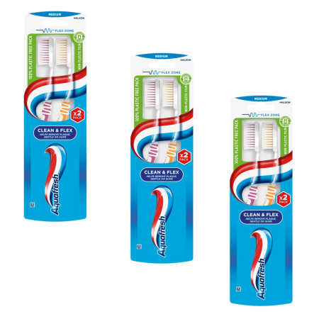 Ingrijire personala & Cosmetice - Set 3 X Periuta de dinti Aquafresh Clean&Flex Twin