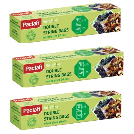 Casa - Set 3 X Pungi Universale Zipper Mix 1L/15 buc. 3.5 L /15 buc