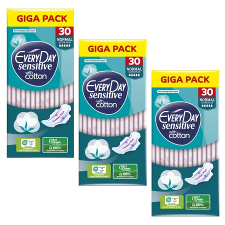 Ingrijire personala & Cosmetice - Set 3X Absorbante Everyday Sensitive  normal, 30 buc