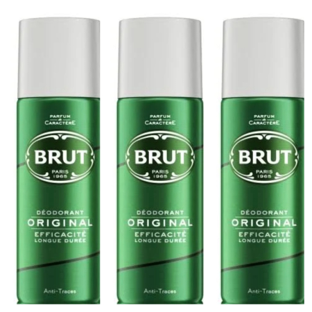 Parfumuri barbati - Set 3X Deodorant antiperspirant spray Brut Original, 200 ml