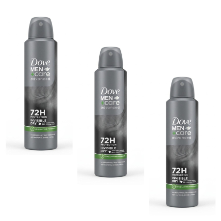 Ingrijire personala & Cosmetice - SET 3X Deodorant Dove 200 ml Advanced Men Invisible Dry 72H