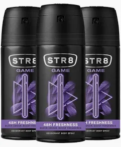 Deodorante si antiperspirante - Set 3X Deodorant spray pentru barbati STR 8 Game 150ml
