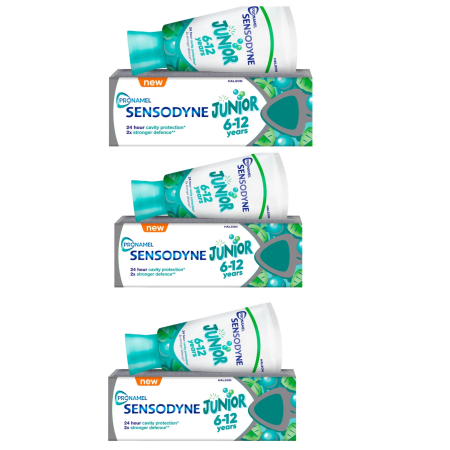 Copii & Bebe - Set 3X Pasta de dinti pentru copii Sensodyne Pronamel Junior 6-12 ani, 50 ml