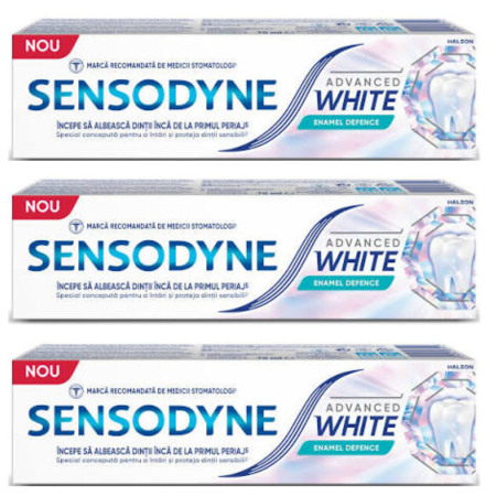 Ingrijire personala & Cosmetice - Set 3X Pasta de dinti Sensodyne Advanced White Enamel Defence, 75 ml