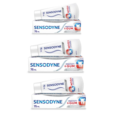 Ingrijire personala & Cosmetice - Set 3X Pasta de dinti Sensodyne Sensitivity and Gum Whitening, 75 ml