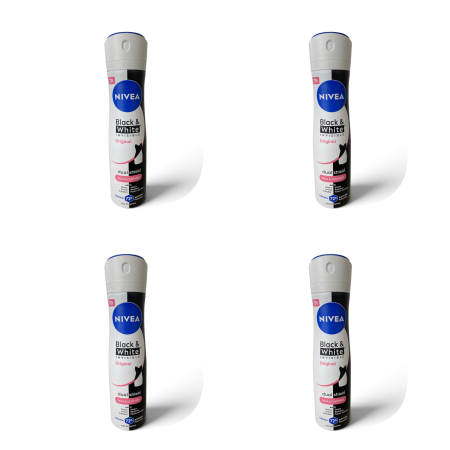 Ingrijire corp - SET 4X Antiperspirant spray NIVEA Black & White Original 150ml - Nivea