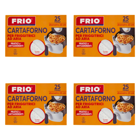 Folie Alimentara - Set 4X Hartie de copt rotunda Frio, diametru 23cm, 25 coli