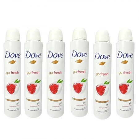 Deodorante si antiperspirante - Set 6 x Antiperspirant Dove Go Fresh Pomegranate & Lemon, 48h protectie, 200 ml