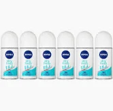 Deodorante si antiperspirante - Set 6 x Deodorant Roll-On Nivea Woman 50ml, Dry Fresh, Anti-urme albe, revirgorant, prospetime de durata, protectie 72 H