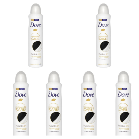 Deodorante si antiperspirante - Set 6 X Deodorant spray Dove Advance Care Invisible Dry, 250 ml