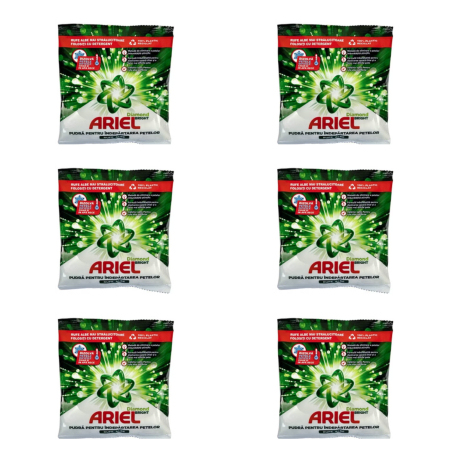 Casa - Set 6 X Pudra pentru indepartarea petelor Ariel Stain Remover, rufe albe, 150 gr