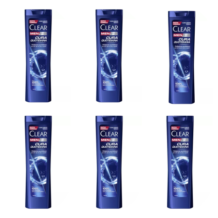 Ingrijire par - SET 6X CLEAR SAMPON 225 ML MEN CURA QUOTIDIANA SCALP USCAT CU TENDINTA DE MATREATA