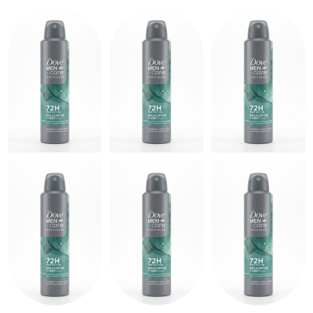 Ingrijire personala & Cosmetice - SET 6X Dove Men Advanced Care, 250 ml, cu parfum Eucalyptus + Mint Scent
