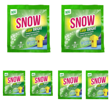 Casa - Set 6X Pudra pentru indepartarea petelor Snow Color Bright, 120g