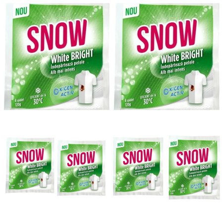 Casa - Set 6X Pudra pentru indepartarea petelor Snow White Bright, 120g