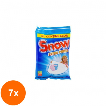 Detergent rufe - Set 7 x Pudra pentru Indepartarea Petelor Snow Extra 160 g