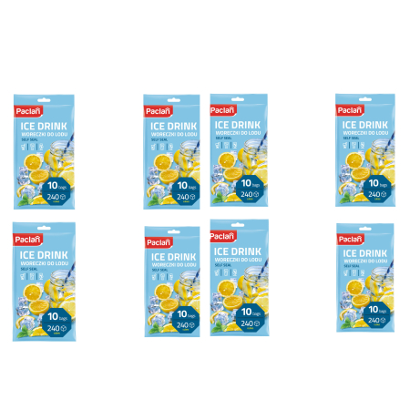 Casa - Set 8 X Pungi pentru gheata Paclan, 10 pungi x 24 cuburi