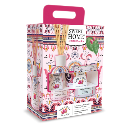 Casa - Set cadou odorizant cu betisoare si lumanare parfumata, Fico D'india