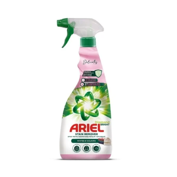 Spalare si intretinere rufe - Spray indepartare pete spray Ariel Stain Remover diamond bright  rufe delicate 750 ml